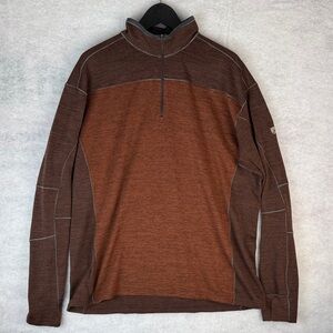 Kuhl Two-Tone Brown Quarter-Zip Pullover